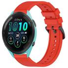 For Garmin Forerunner 265 Music 22mm Textured Silicone Solid Color Watch Band(Red) - 1