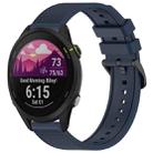 For Garmin Forerunner 255 22mm Textured Silicone Solid Color Watch Band(Midnight Blue) - 1