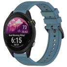 For Garmin Forerunner 255 22mm Textured Silicone Solid Color Watch Band(Rock Cyan) - 1