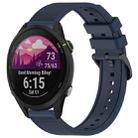 For Garmin Forerunner 255 Music 22mm Textured Silicone Solid Color Watch Band(Midnight Blue) - 1