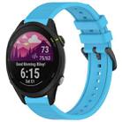 For Garmin Forerunner 255 Music 22mm Textured Silicone Solid Color Watch Band(Sky Blue) - 1