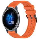 For Garmin Venu 2 22mm Textured Silicone Solid Color Watch Band(Orange) - 1
