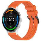 For Garmin Venu 3 22mm Textured Silicone Solid Color Watch Band(Orange) - 1