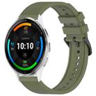 For Garmin Venu 3 22mm Textured Silicone Solid Color Watch Band(Green) - 1