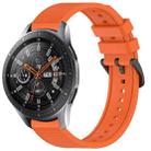 For Samsung Galaxy Watch 46mm 22mm Textured Silicone Solid Color Watch Band(Orange) - 1
