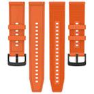 For Samsung Galaxy Watch 46mm 22mm Textured Silicone Solid Color Watch Band(Orange) - 6