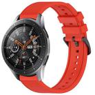 For Samsung Galaxy Watch 46mm 22mm Textured Silicone Solid Color Watch Band(Red) - 1