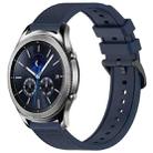 For Samsung Gear S3 Classic 22mm Textured Silicone Solid Color Watch Band(Midnight Blue) - 1