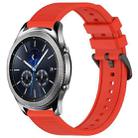 For Samsung Gear S3 Classic 22mm Textured Silicone Solid Color Watch Band(Red) - 1