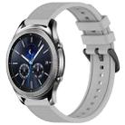 For Samsung Gear S3 Classic 22mm Textured Silicone Solid Color Watch Band(Grey) - 1