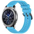 For Samsung Gear S3 Classic 22mm Textured Silicone Solid Color Watch Band(Sky Blue) - 1