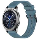 For Samsung Gear S3 Classic 22mm Textured Silicone Solid Color Watch Band(Rock Cyan) - 1