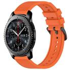 For Samsung Gear S3 Frontier 22mm Textured Silicone Solid Color Watch Band(Orange) - 1