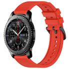 For Samsung Gear S3 Frontier 22mm Textured Silicone Solid Color Watch Band(Red) - 1