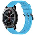 For Samsung Gear S3 Frontier 22mm Textured Silicone Solid Color Watch Band(Sky Blue) - 1