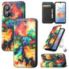 For ZTE Blade L220 CaseNeo Colorful Magnetic Leather Phone Case(Colorful Cloud) - 1