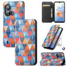 For ZTE Blade L220 CaseNeo Colorful Magnetic Leather Phone Case(Rhombus Mandala) - 1