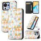 For ZTE Blade V50 Vita CaseNeo Colorful Magnetic Leather Phone Case(Rhombus) - 1