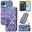 For ZTE Blade V50 Vita CaseNeo Colorful Magnetic Leather Phone Case(Purple Scales) - 1