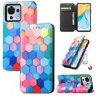 For ZTE Blade V50 Vita CaseNeo Colorful Magnetic Leather Phone Case(Colorful Cube) - 1