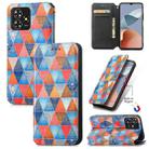 For ZTE Blade A73 5G CaseNeo Colorful Magnetic Leather Phone Case(Rhombus Mandala) - 1