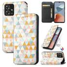 For ZTE Blade A73 5G CaseNeo Colorful Magnetic Leather Phone Case(Rhombus) - 1