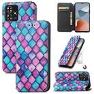 For ZTE Blade A73 5G CaseNeo Colorful Magnetic Leather Phone Case(Purple Scales) - 1