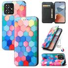 For ZTE Blade A73 5G CaseNeo Colorful Magnetic Leather Phone Case(Colorful Cube) - 1