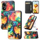 For ZTE Blade A33S CaseNeo Colorful Magnetic Leather Phone Case(Colorful Cloud) - 1