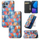 For Fairphone 5 CaseNeo Colorful Magnetic Leather Phone Case(Rhombus Mandala) - 1