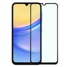 For Samsung Galaxy A15 4G/5G NORTHJO A++ Screen Protector Full Glue Silk Printing Tempered Glass Film(Black) - 1