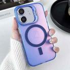 For iPhone 11 MagSafe Lens Holder PC Hybrid TPU Phone Case(Blue) - 1