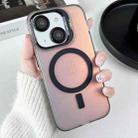 For iPhone 14 Plus MagSafe Lens Holder PC Hybrid TPU Phone Case(Black) - 1