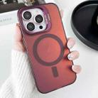 For iPhone 15 Pro MagSafe Lens Holder PC Hybrid TPU Phone Case(Red) - 1