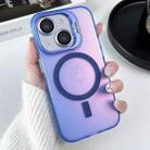 For iPhone 15 Plus MagSafe Lens Holder PC Hybrid TPU Phone Case(Blue) - 1