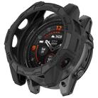 For Garmin Quatix 7 Pro Armored Hollow Half Pack TPU Watch Protective Case(Black) - 1