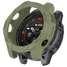 For Garmin Quatix 7 Pro Armored Hollow Half Pack TPU Watch Protective Case(Green) - 1