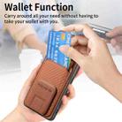 For Huawei Nova 12 Pro 5G Carbon Fiber Card Bag Fold Stand Phone Case(Brown) - 4