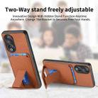 For Huawei Nova 12 Pro 5G Carbon Fiber Card Bag Fold Stand Phone Case(Brown) - 6