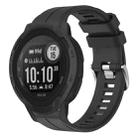 For Garmin  Instinct 2 Solar Solid Color Sports Silicone Watch Band(Black) - 1