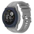 For Garmin Descent G1 Solar Letel Solid Color Sports Silicone Watch Band(Grey) - 1