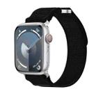 For Apple Watch Ultra 2 49mm Double Hook and Loop Faster Nylon Watch Band(Black) - 1