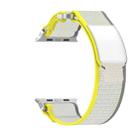 For Apple Watch SE 2023 40mm Double Hook and Loop Faster Nylon Watch Band(Yellow + Beige) - 2