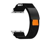 For Apple Watch Series 7 41mm Double Hook and Loop Faster Nylon Watch Band(Black) - 2