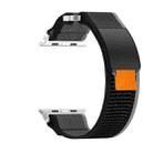 For Apple Watch SE 40mm Double Hook and Loop Faster Nylon Watch Band(Black+Grey) - 2