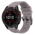 For Garmin Fenix 7 Solar / Sapphire Solar Solid Color Black Buckle Silicone Quick Release Watch Band(Purple) - 1