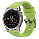 For Garmin Epix Gen2 / Epix Pro Gen2 47mm Solid Color Black Buckle Silicone Quick Release Watch Band(Lime green) - 1