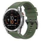 For Garmin Epix Gen2 / Epix Pro Gen2 47mm Solid Color Black Buckle Silicone Quick Release Watch Band(Dark Green) - 1