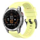 For Garmin Epix Gen2 / Epix Pro Gen2 47mm Solid Color Black Buckle Silicone Quick Release Watch Band(Yellow) - 1