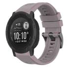 For Garmin Instinct 2 / Instinct Solid Color Black Buckle Silicone Quick Release Watch Band(Purple) - 1